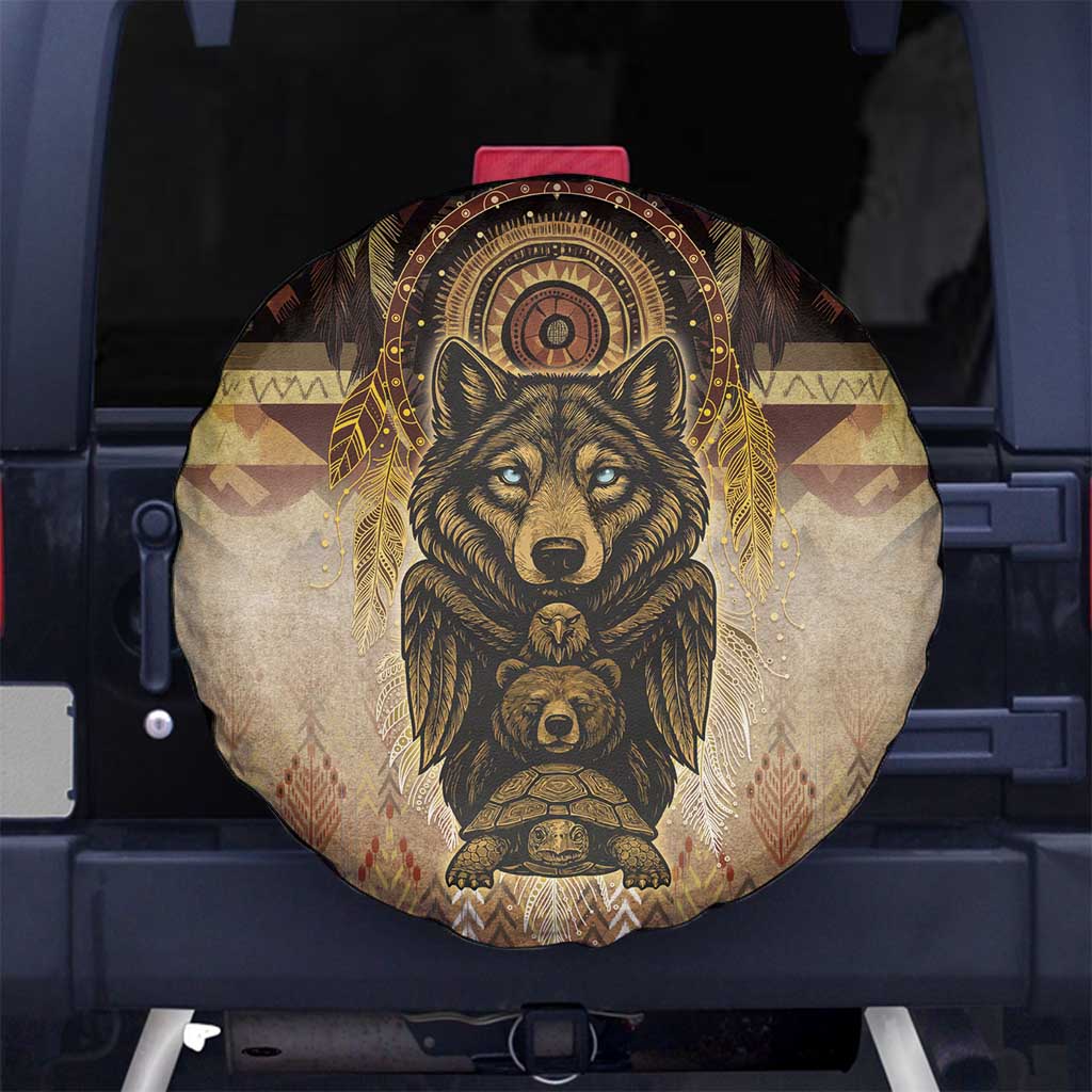 Native American Animal Spirit Spare Tire Cover