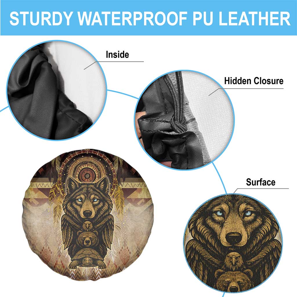 Native American Animal Spirit Spare Tire Cover