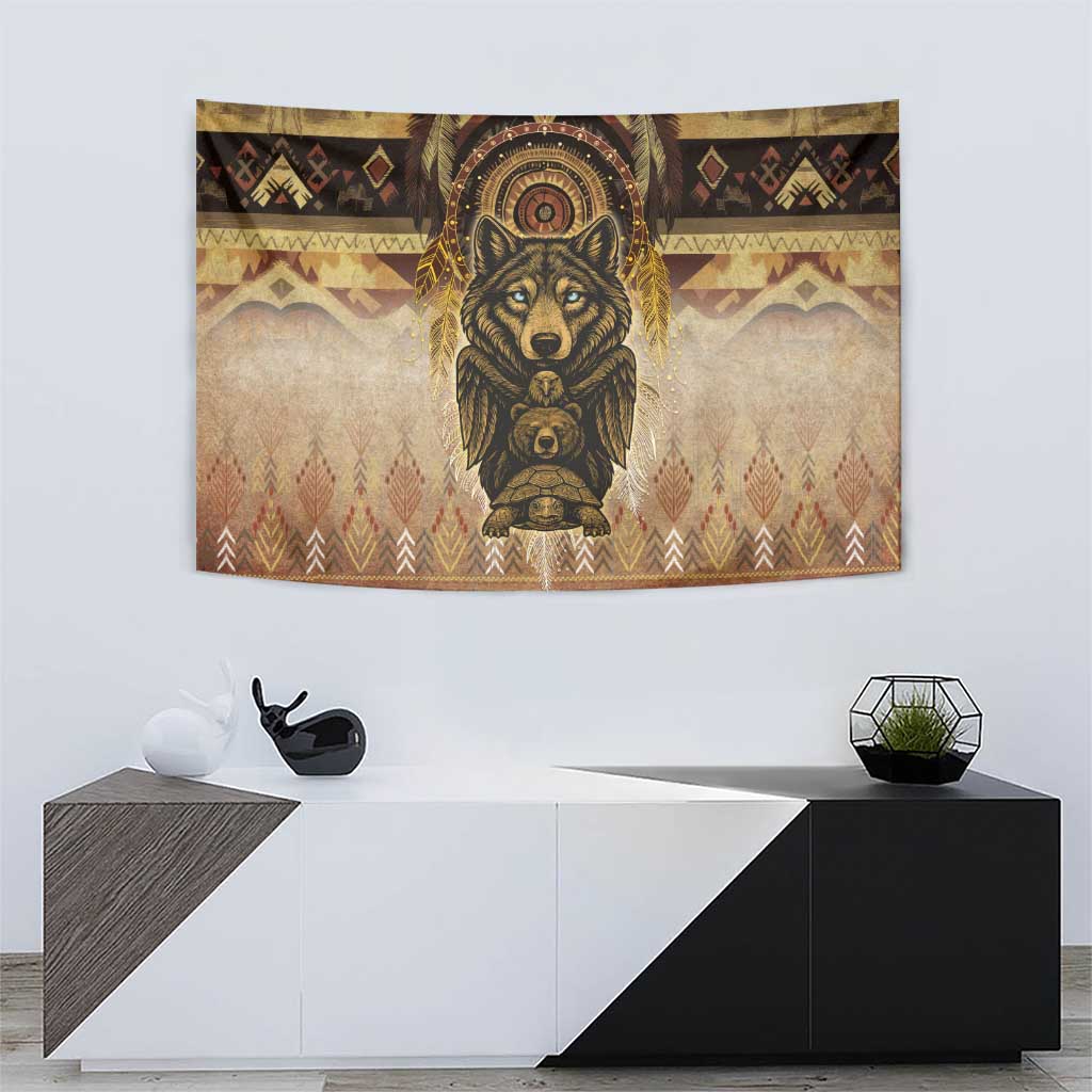Native American Animal Spirit Tapestry