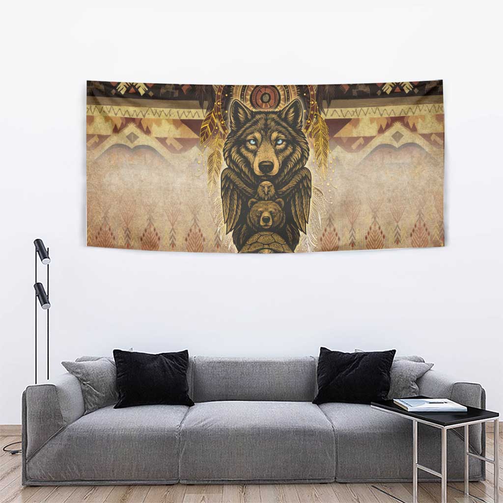 Native American Animal Spirit Tapestry