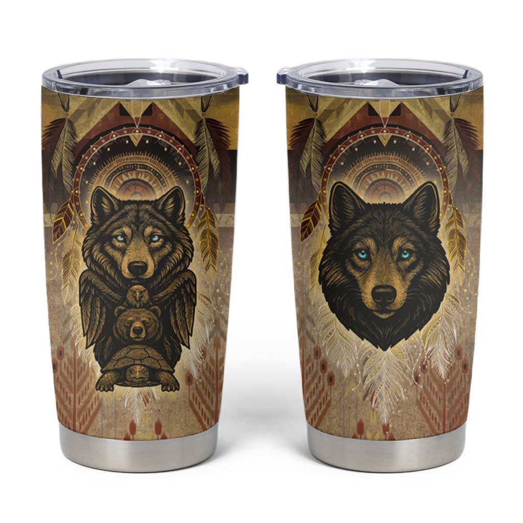 Native American Animal Spirit Tumbler Cup
