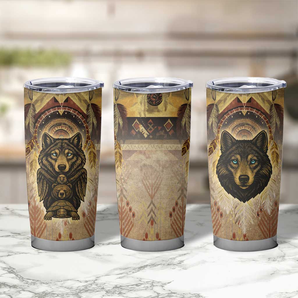 Native American Animal Spirit Tumbler Cup