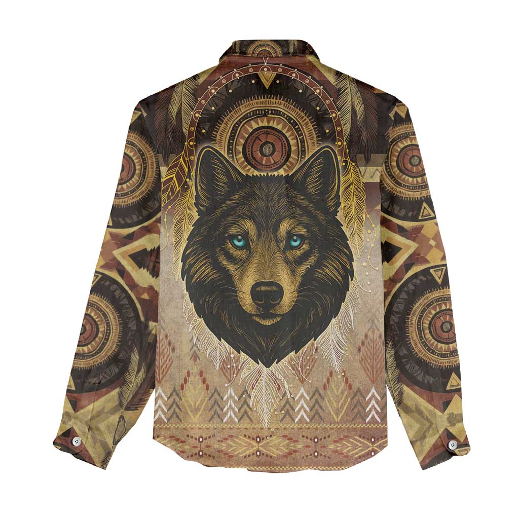 Native American Animal Spirit Women Casual Shirt
