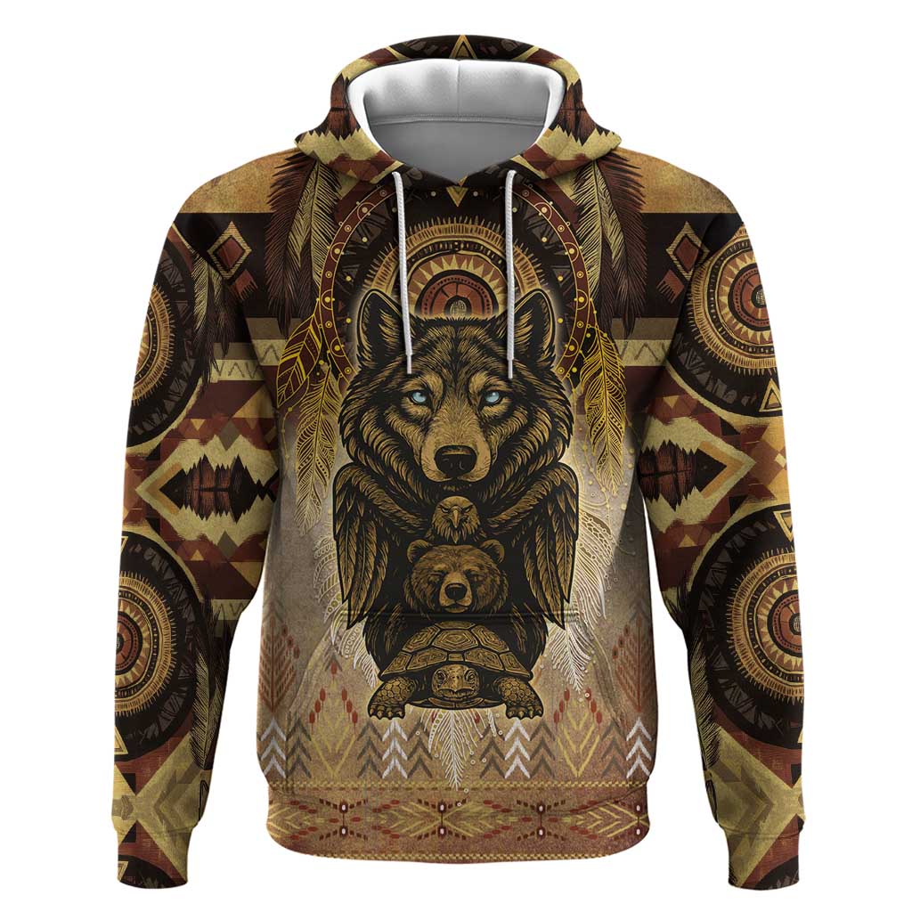 Native American Animal Spirit Zip Hoodie