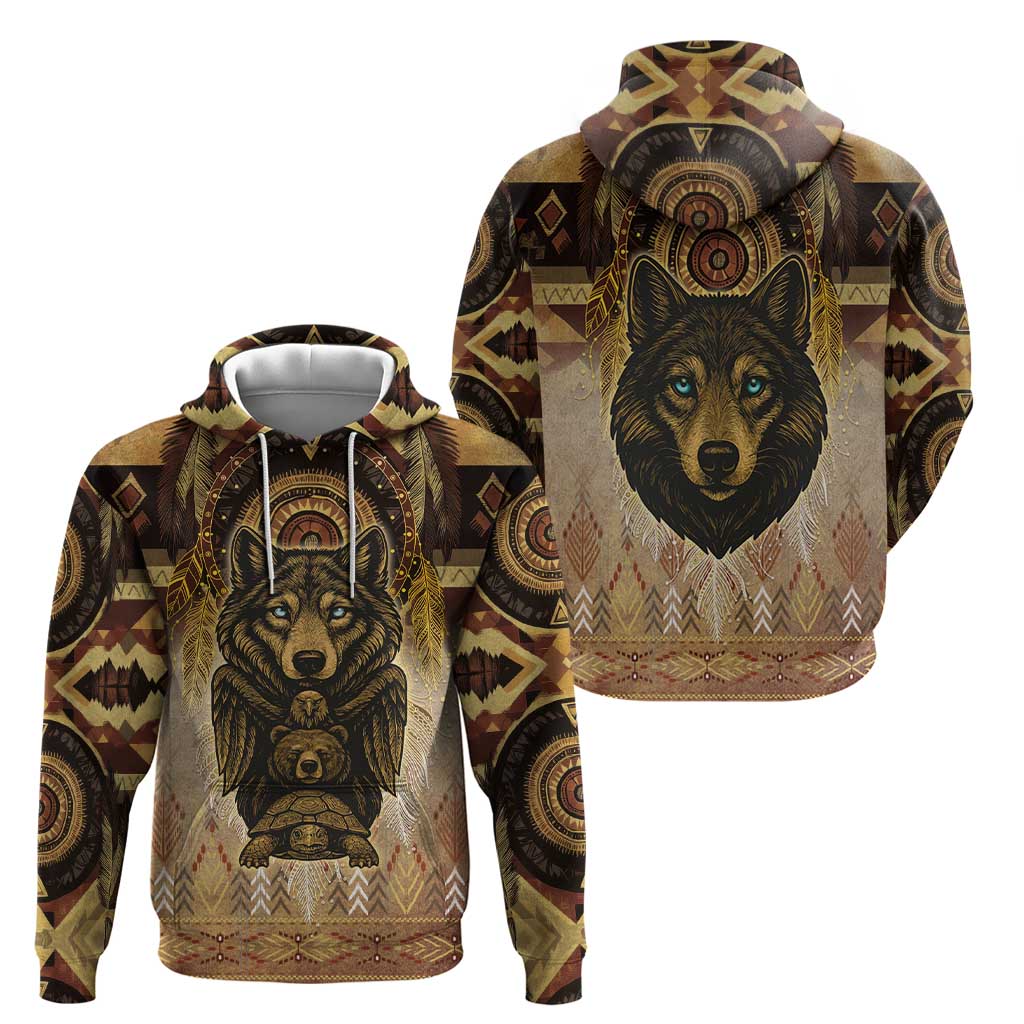 Native American Animal Spirit Zip Hoodie