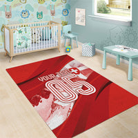 Custom Switzerland Football Area Rug Matterhorn Snow Shield