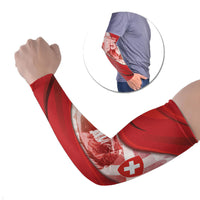 Custom Switzerland Football Arm Sleeves Matterhorn Snow Shield