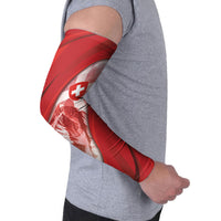 Custom Switzerland Football Arm Sleeves Matterhorn Snow Shield