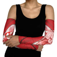 Custom Switzerland Football Arm Sleeves Matterhorn Snow Shield