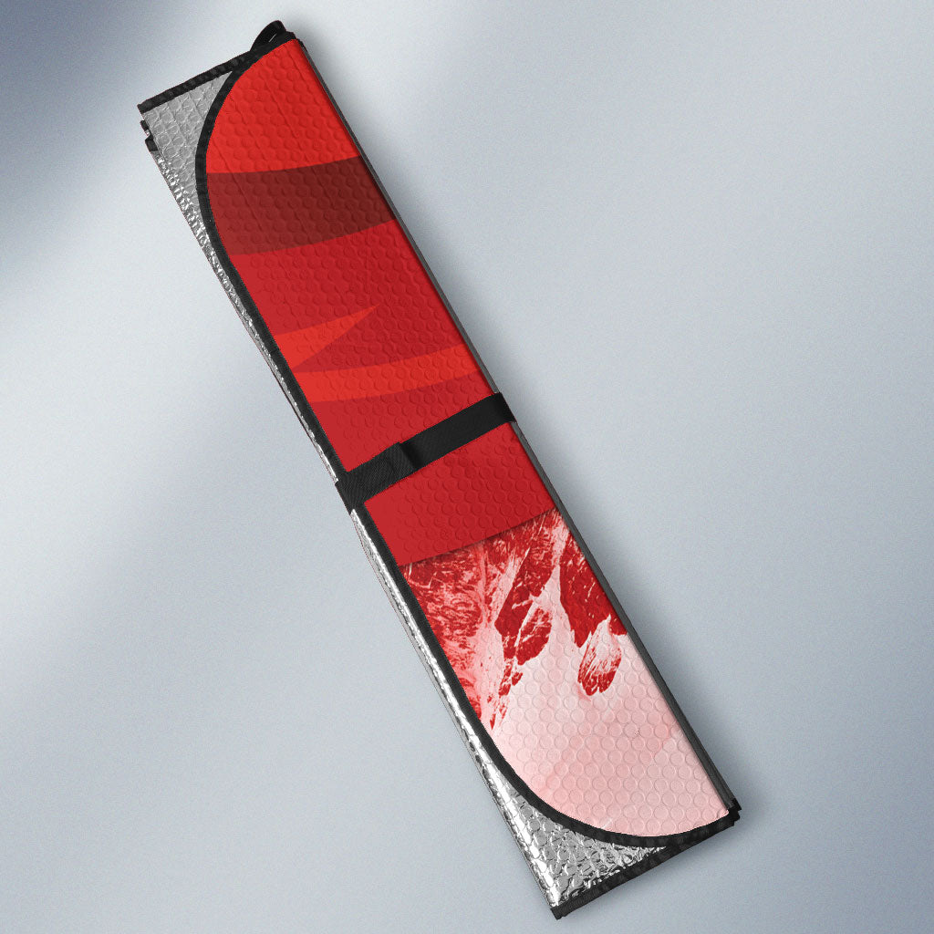 Custom Switzerland Football Auto Sun Shade Matterhorn Snow Shield