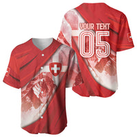 Custom Switzerland Football Baseball Jersey Matterhorn Snow Shield