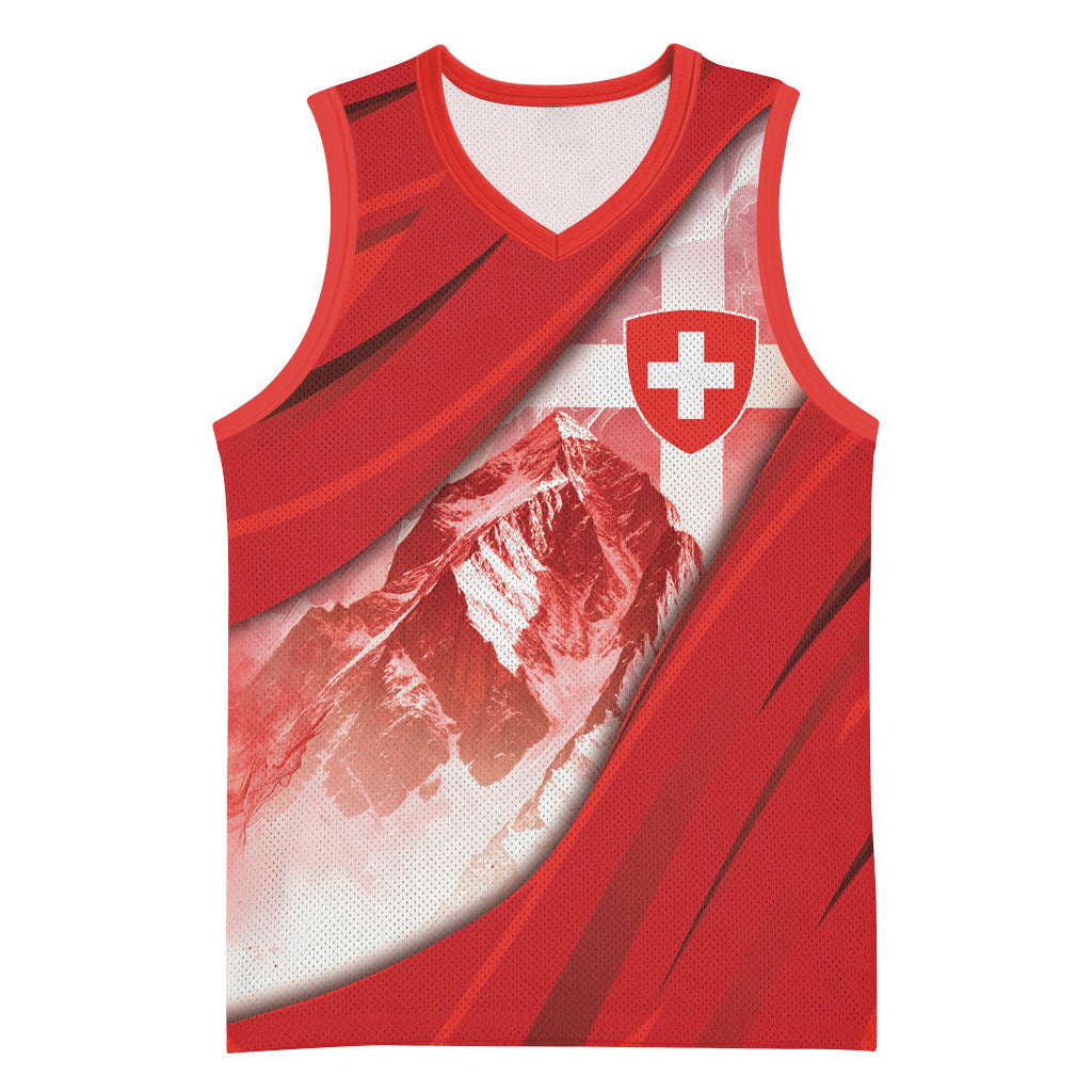 Custom Switzerland Football Basketball Jersey Matterhorn Snow Shield