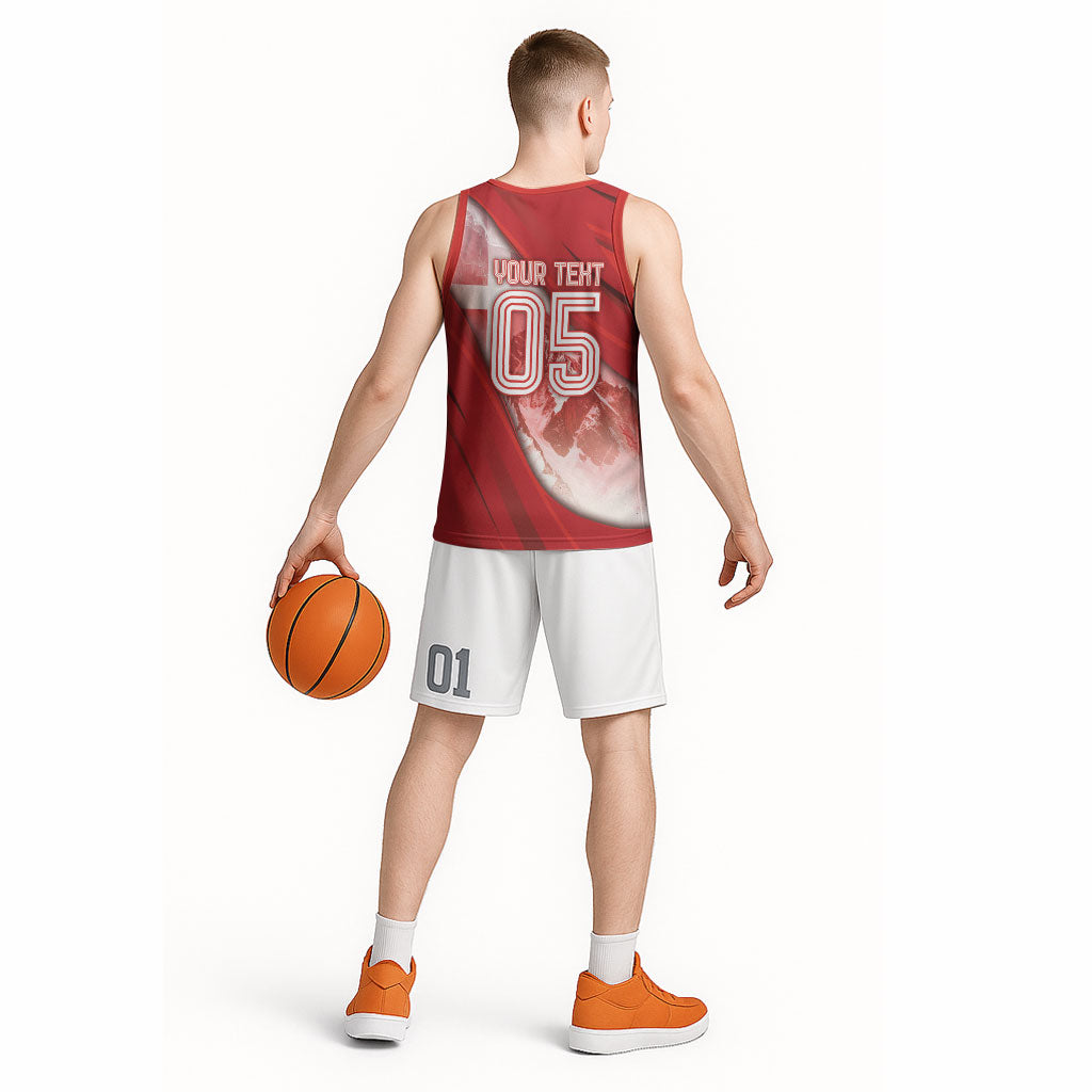 Custom Switzerland Football Basketball Jersey Matterhorn Snow Shield