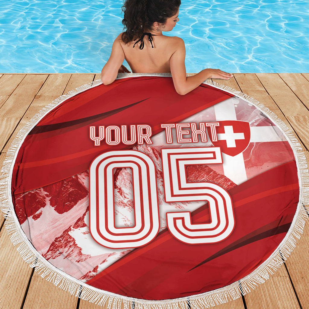 Custom Turkey Football Beach Blanket Matterhorn Snow Shield