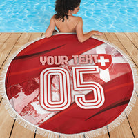 Custom Turkey Football Beach Blanket Matterhorn Snow Shield