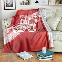 Custom Switzerland Football Blanket Matterhorn Snow Shield
