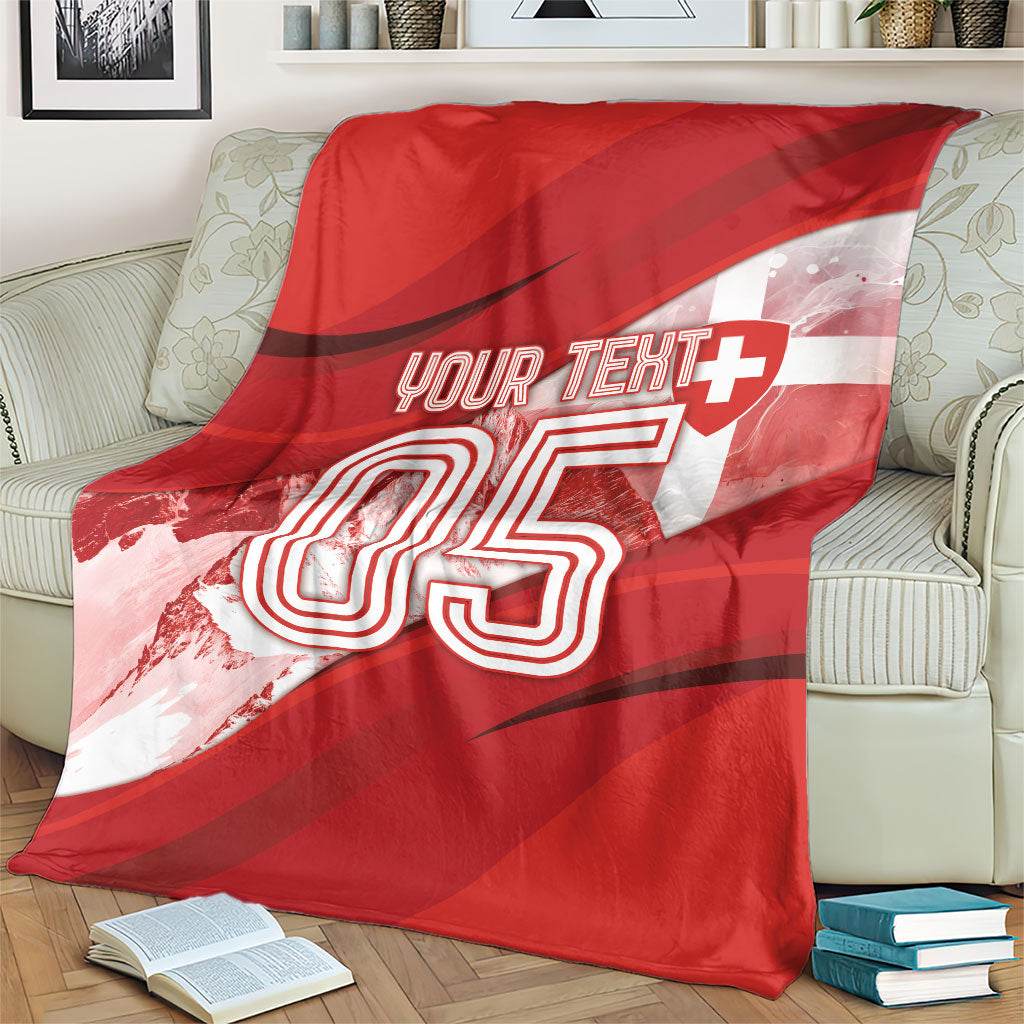 Custom Switzerland Football Blanket Matterhorn Snow Shield