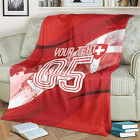 Custom Switzerland Football Blanket Matterhorn Snow Shield