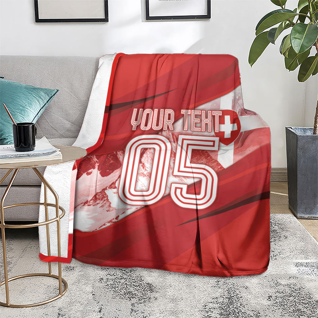 Custom Switzerland Football Blanket Matterhorn Snow Shield