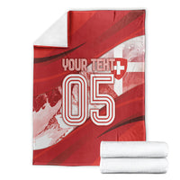 Custom Switzerland Football Blanket Matterhorn Snow Shield