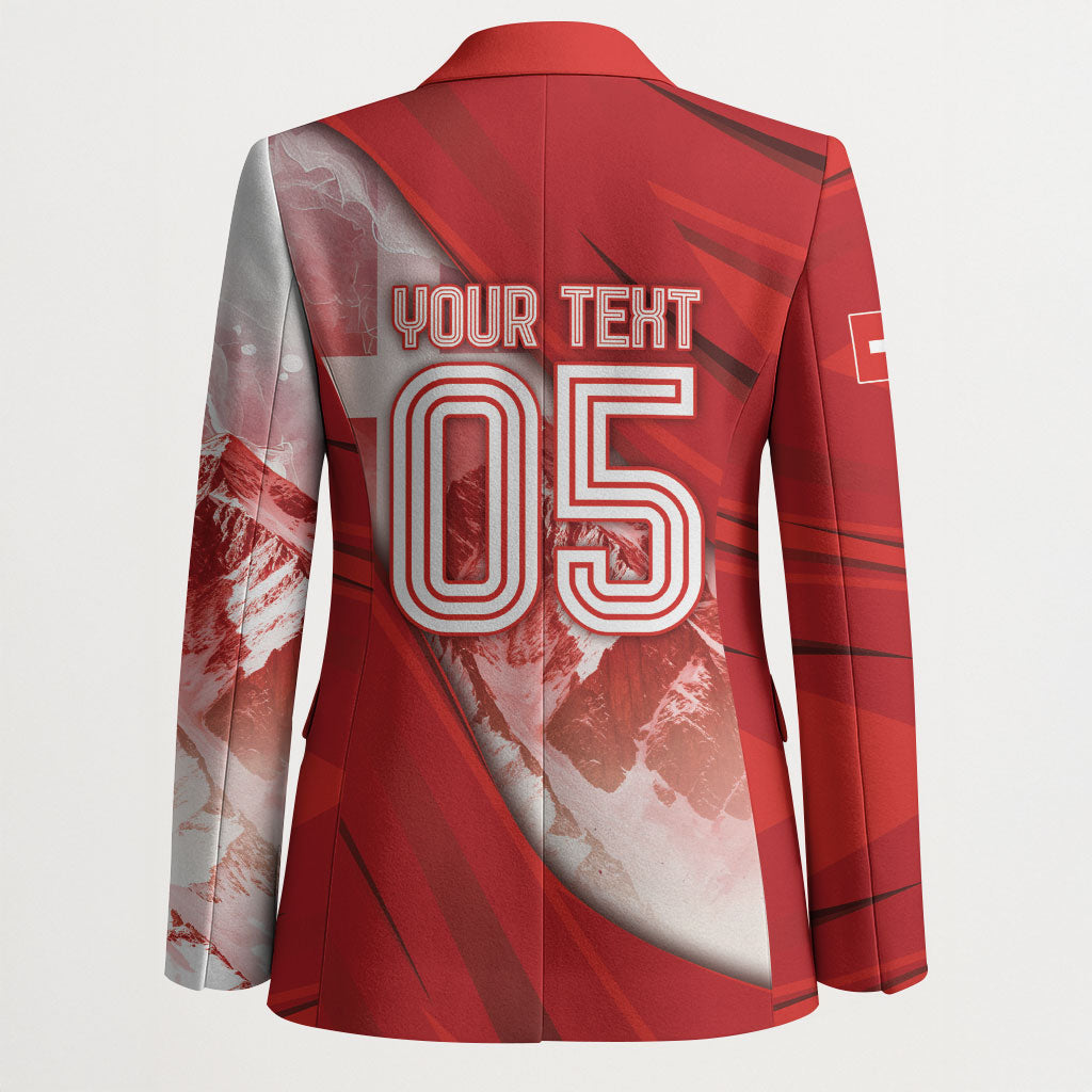 Custom Switzerland Football Blazer Matterhorn Snow Shield