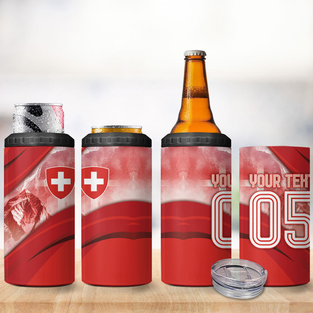 Custom Turkey Football 4 in 1 Can Cooler Tumbler Matterhorn Snow Shield