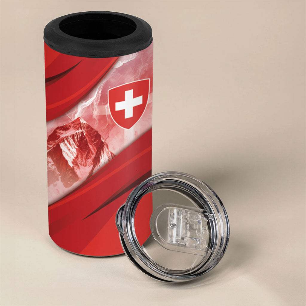 Custom Turkey Football 4 in 1 Can Cooler Tumbler Matterhorn Snow Shield
