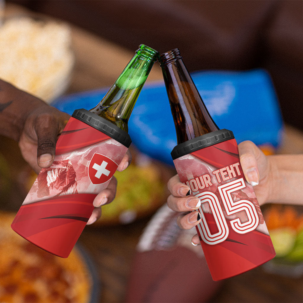 Custom Turkey Football 4 in 1 Can Cooler Tumbler Matterhorn Snow Shield