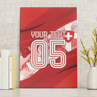 Custom Switzerland Football Canvas Wall Art Matterhorn Snow Shield