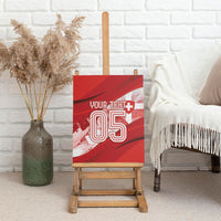 Custom Switzerland Football Canvas Wall Art Matterhorn Snow Shield
