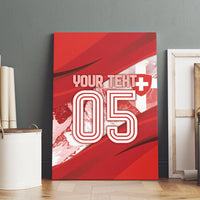 Custom Switzerland Football Canvas Wall Art Matterhorn Snow Shield