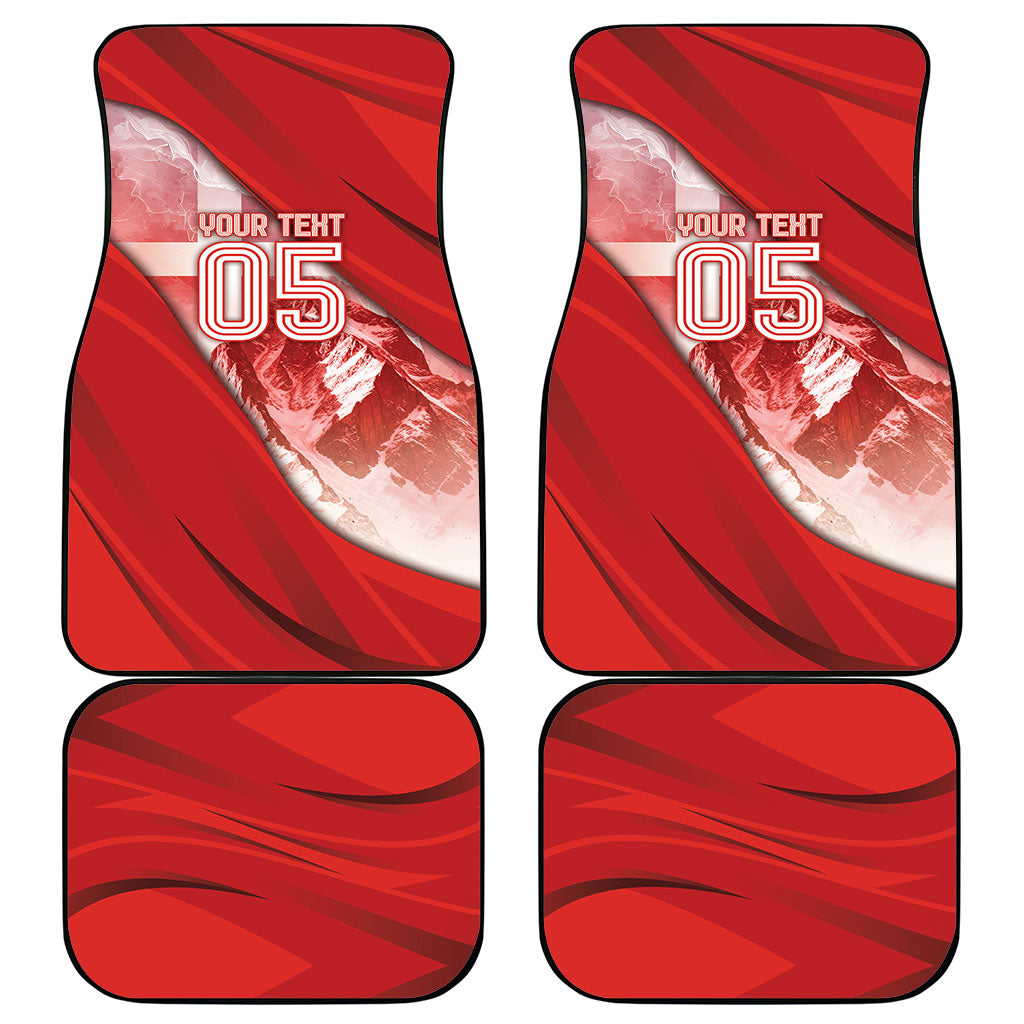 Custom Switzerland Football Car Mats Matterhorn Snow Shield