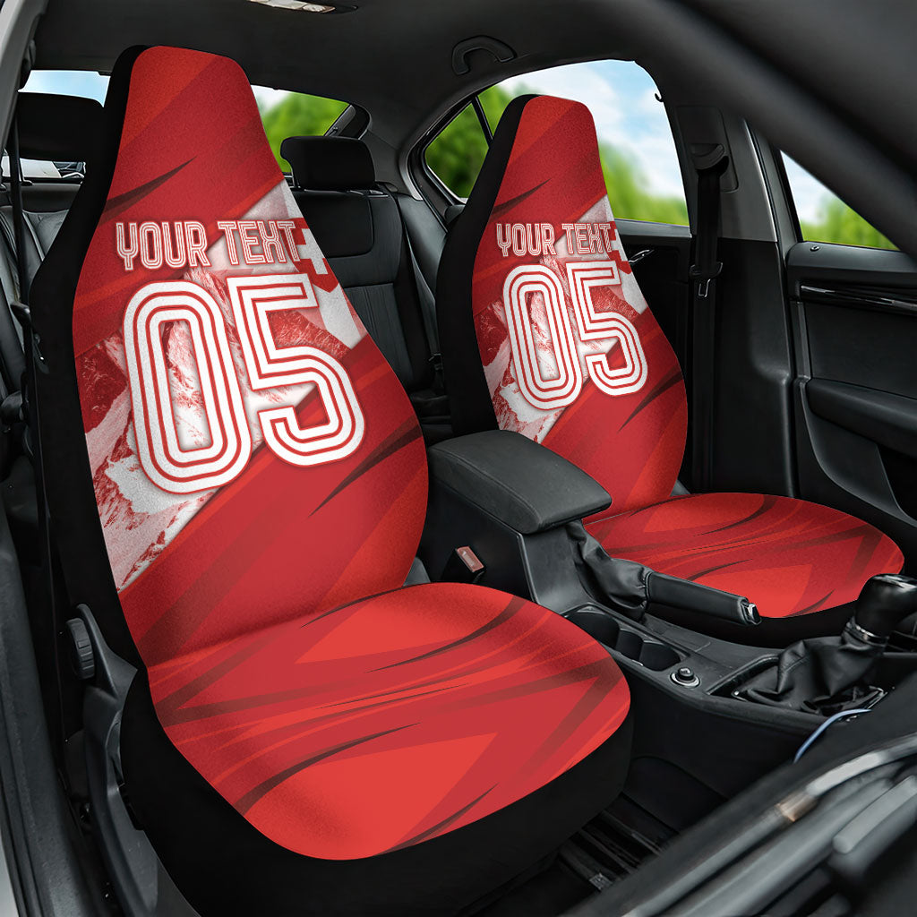 Custom Switzerland Football Car Seat Cover Matterhorn Snow Shield