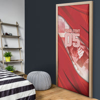 Custom Switzerland Football Door Cover Matterhorn Snow Shield