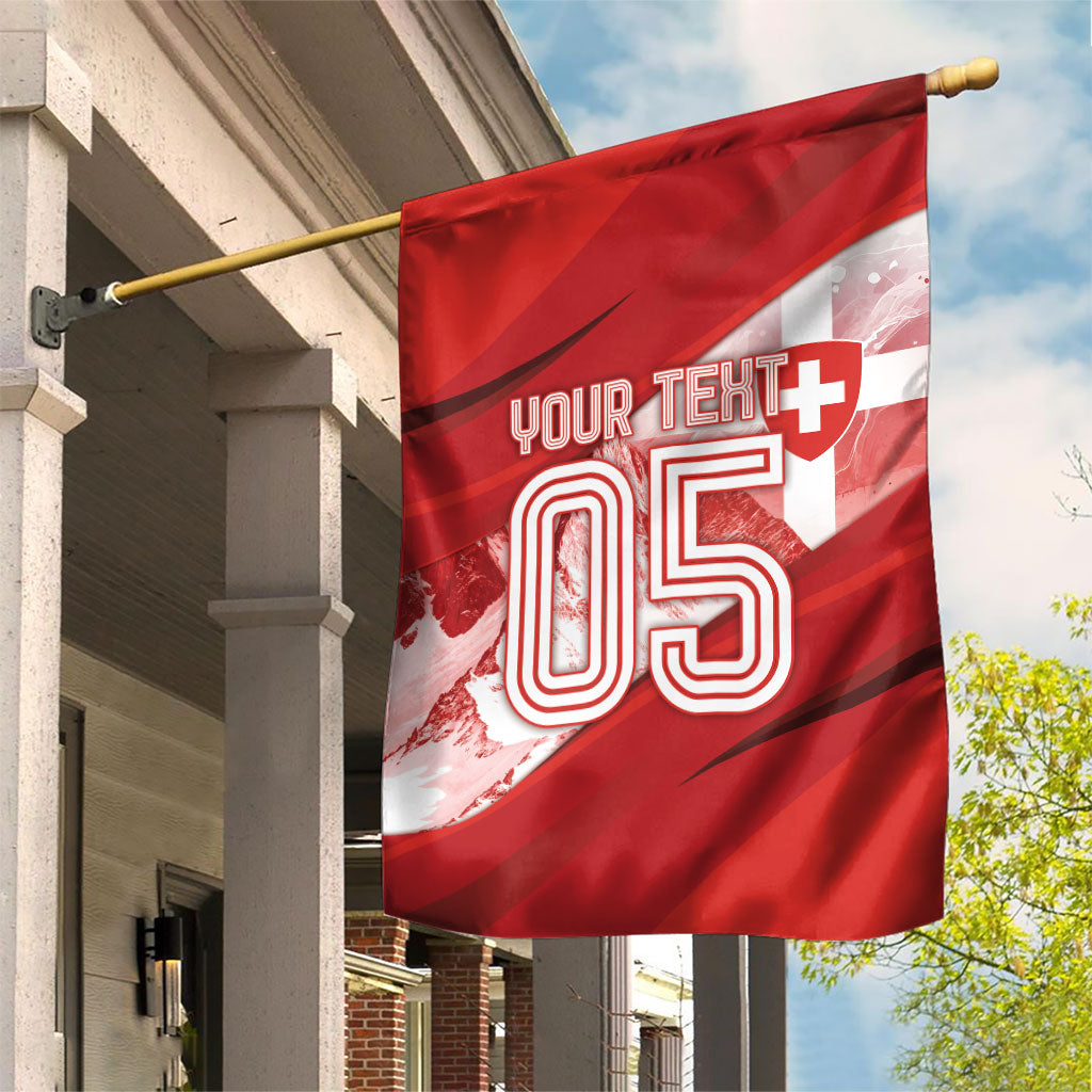 Custom Switzerland Football Garden Flag Matterhorn Snow Shield