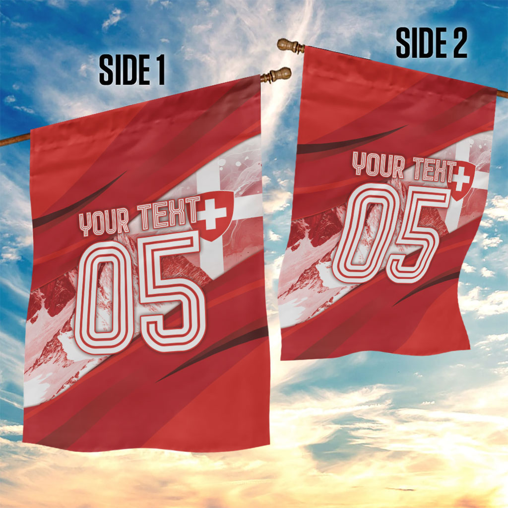 Custom Switzerland Football Garden Flag Matterhorn Snow Shield