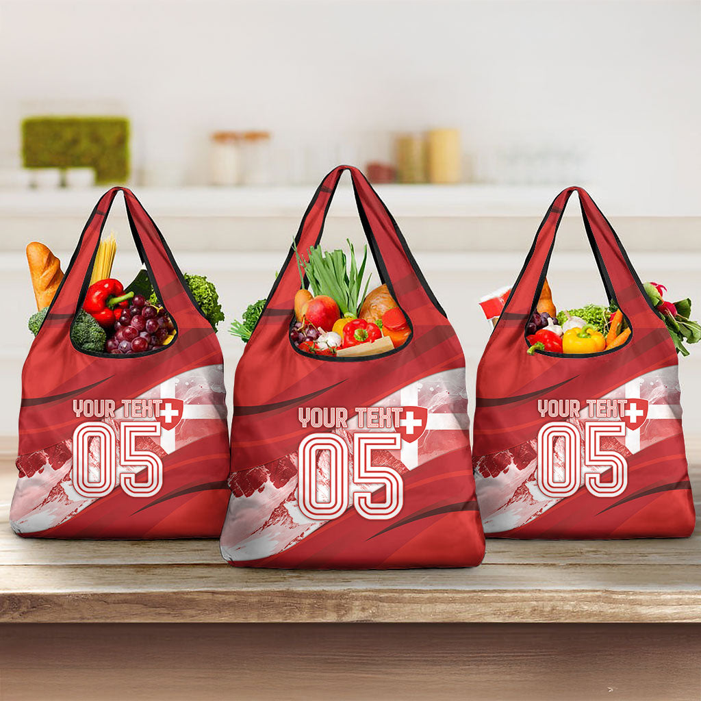 Custom Switzerland Football Grocery Bag Matterhorn Snow Shield