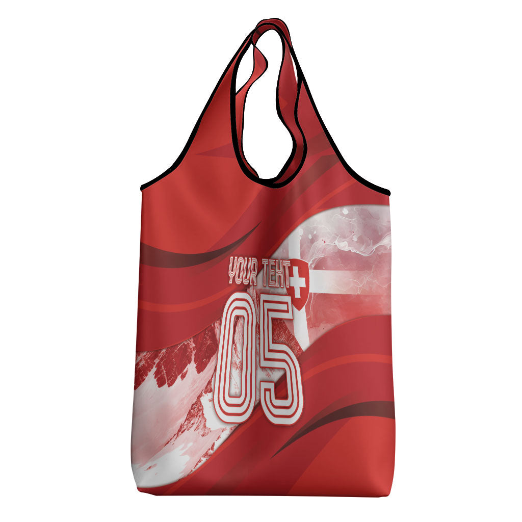 Custom Switzerland Football Grocery Bag Matterhorn Snow Shield