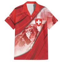 Custom Switzerland Football Hawaiian Shirt Matterhorn Snow Shield