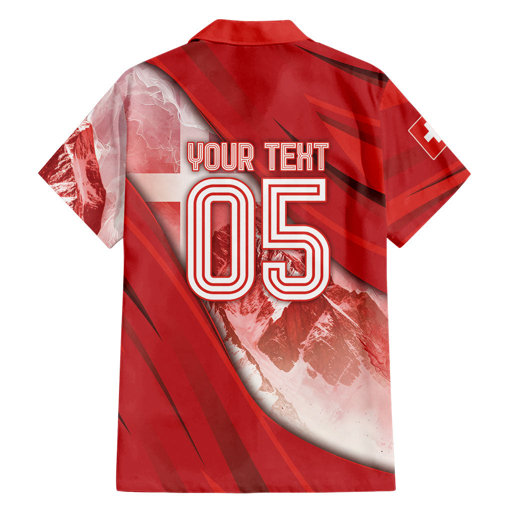 Custom Switzerland Football Hawaiian Shirt Matterhorn Snow Shield