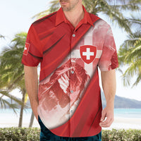 Custom Switzerland Football Hawaiian Shirt Matterhorn Snow Shield