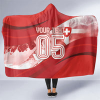 Custom Switzerland Football Hooded Blanket Matterhorn Snow Shield