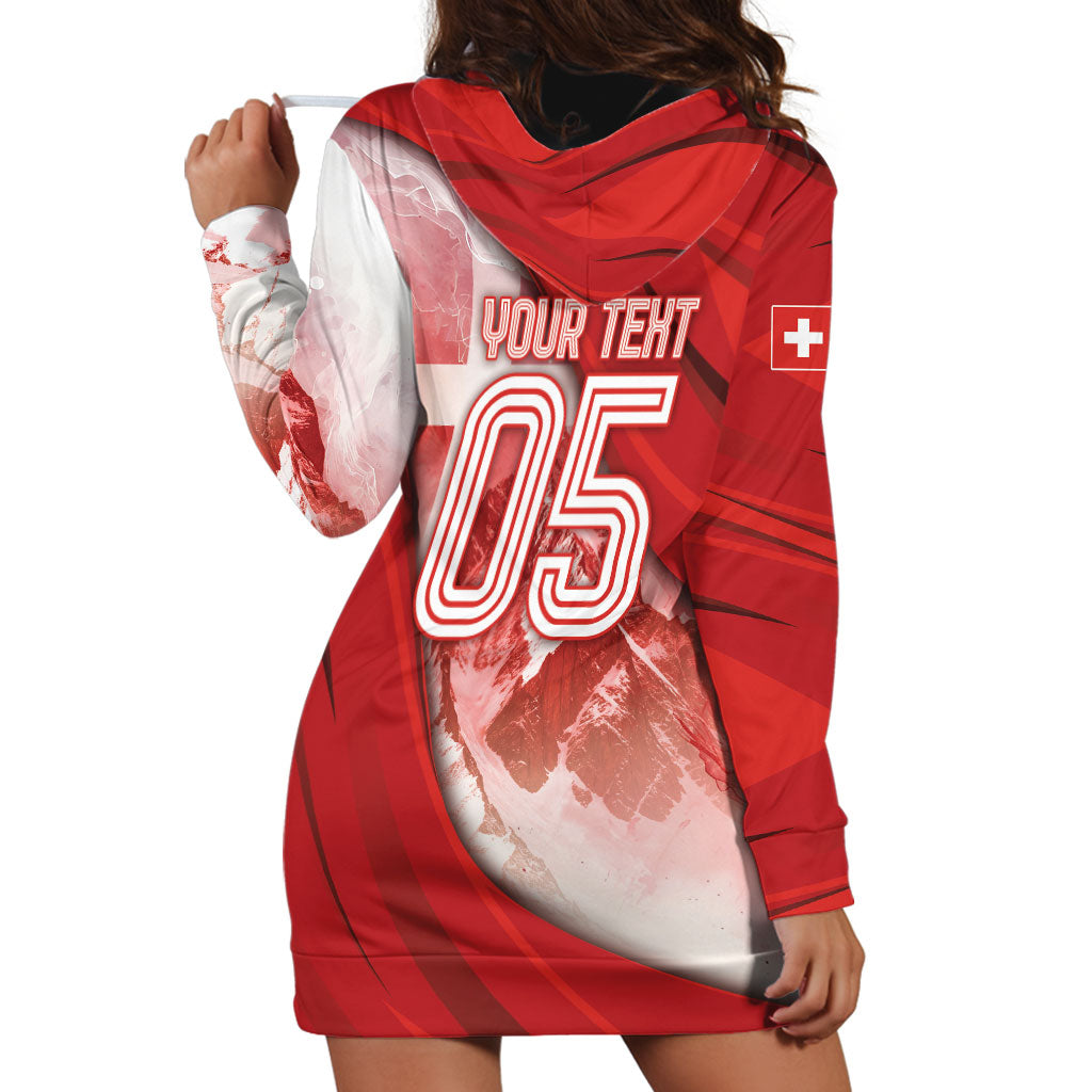 Custom Switzerland Football Hoodie Dress Matterhorn Snow Shield
