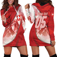 Custom Switzerland Football Hoodie Dress Matterhorn Snow Shield