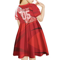 Custom Switzerland Football Kid Short Sleeve Dress Matterhorn Snow Shield