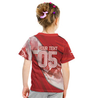 Custom Switzerland Football Kid T Shirt Matterhorn Snow Shield