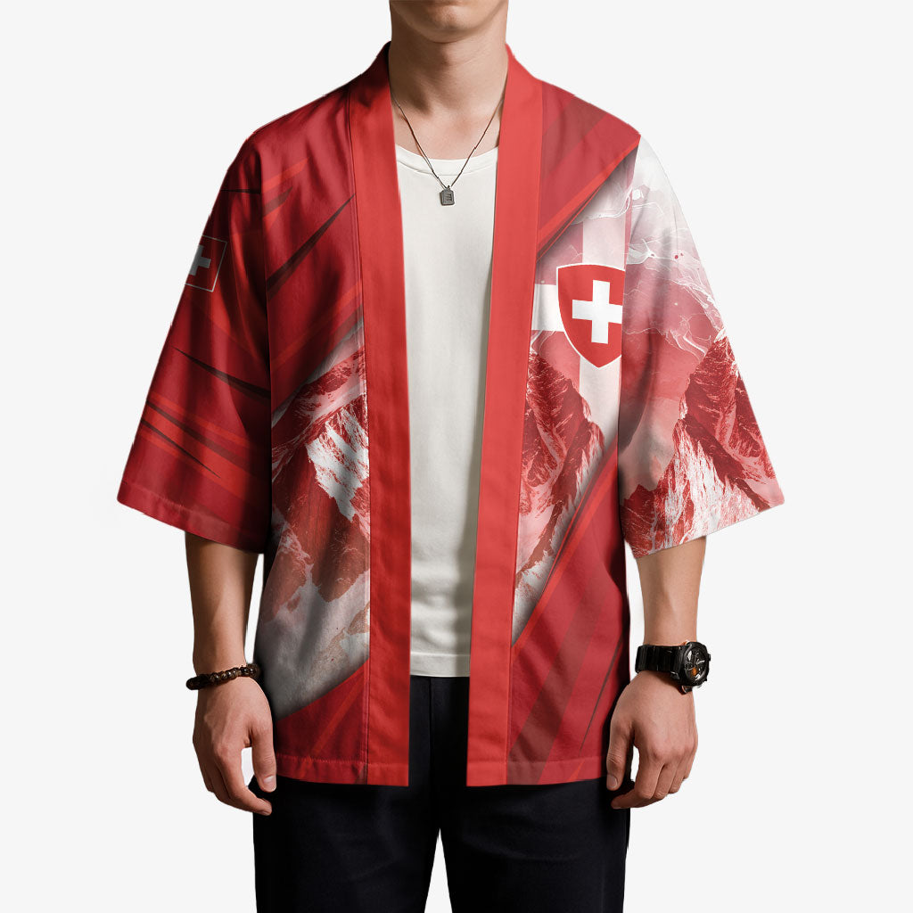 Custom Switzerland Football Kimono Matterhorn Snow Shield
