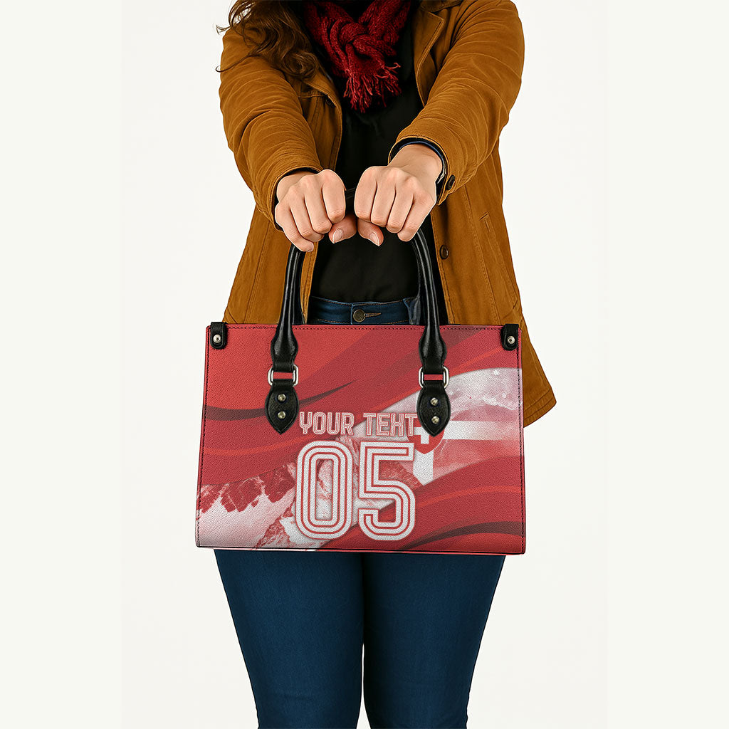 Custom Switzerland Football Leather Bag Matterhorn Snow Shield