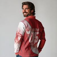 Custom Turkey Football Long Sleeve Polo Shirt Matterhorn Snow Shield