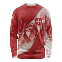 Custom Switzerland Football Long Sleeve Shirt Matterhorn Snow Shield